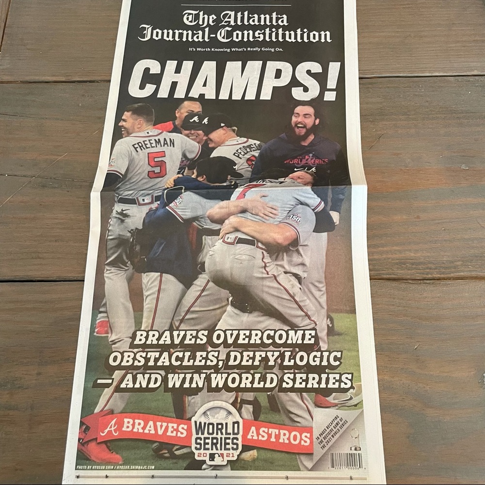 Atlanta Braves World Series AJC Newspaper Special Edition